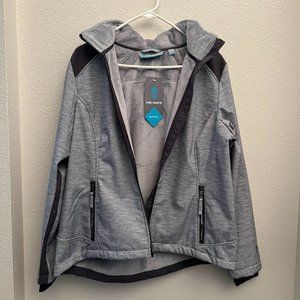 Free Country Jacket Women’s Large Fleece Lined Full Zip Softshell Jacket